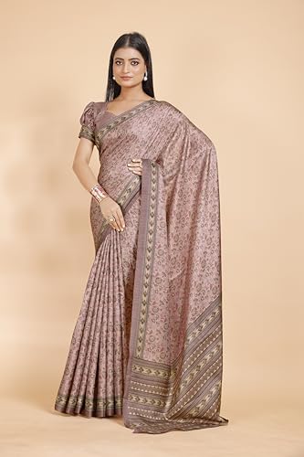 Image of Garden Vareli Pashmina Saree With Unstitched Blouse Piece