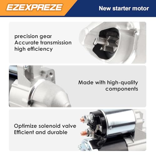 Image of Ezexpreze 17994 Starter Compatible with Chrysler Sebring 2.4L 07-10 Dodge Avenger 2.4 08-10 Caliber 1.8L 2.0L 2.4 07-12 Journey 2.4 09-20 Compatible with Jeep Compass 07-17 Patriot 07-17 5034555AA