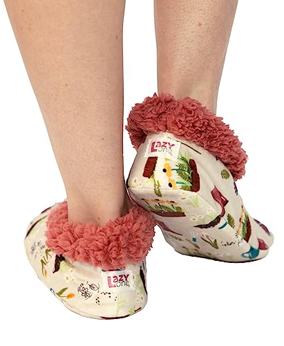 Image of Lazy One Fuzzy Feet Slippers for Women, Cute Fleece-Lined House Slippers, Cute Slipper Socks