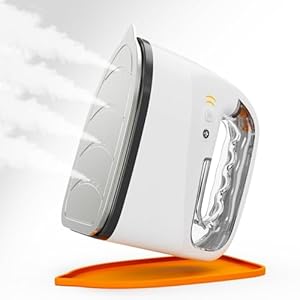 2-in-1 Steam Iron & Garment Steamer for Clothes, 0.78oz/min Powerful Steam, 35dB Quiet, 30s Heat Up, Ceramic Plate (280°F), 360° Rotation, 250ml Tank, Portable for Home Travel (New Model)