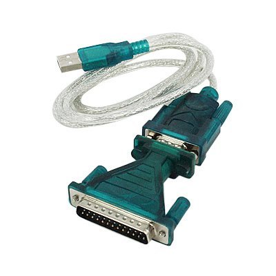Generic lokp CPA-1030 USB to RS232 Serial DB9 and DB25, Male Port Converter Cable New USB to RS232 DB9 Serial Cable and DB25 Pin Adapter/Port Adapter Converter for Magellan Garmin GPS, PDA, PC, Modem