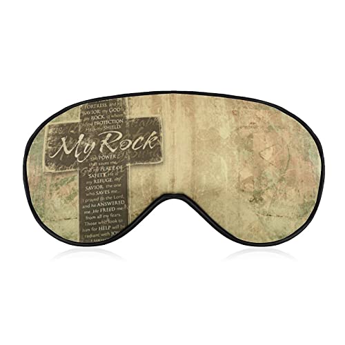 SEPTYK Christian Religious Bible Verse The Lord is My Rock Pattern Sleep Mask Eye Eyepatch Eyeshade with Elastic Strap Cover Sleeping for Men Women Kids SEPTYK Christian Religious Bible Verse The Lord is My Rock Pattern Sleep Mask Eye Eyepatch Eyeshade with Elastic Strap Cover Sleeping for Men Women Kids