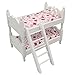 Ohfruit 1/12 Dollhouse Dollhouse Bambini Mobili da casa in Legno Letto a Castello Letto Fragole Letto a Castello