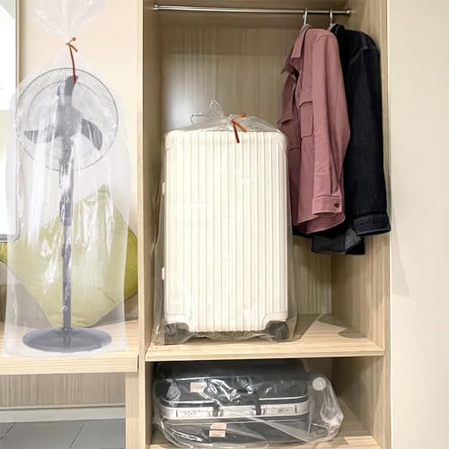 4 Pack Large Clear Plastic Bags, 40\" x 60\" Moistureproof Dustproof Large Storage Bags, Reusable Giant Extra Luggage Storage Bags for Luggage, Suitcase,Furniture, Chair, Kids Bike (Include 4 Ties) - Thumbnail 7