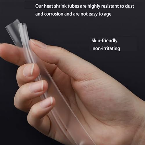 Protector Transparente para Cable de Cargador 10-Pack, relación de alta contracción 4:1 y diseño adhesivo antideslizante – 12mm x 60mm (0.47"x2.36") para cable USB, protector de cable transparente que no se cae miniatura 4