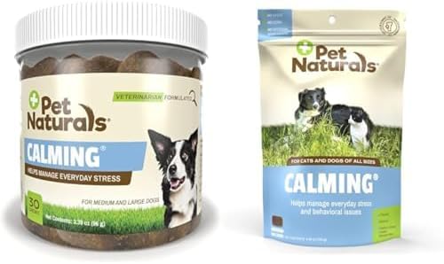 Pet Naturals Dog Calming Chews Bundle - 30 Chews for Medium/Large Dogs & 160 Chews Regular Size, Chicken Flavor, Natural Stress & Anxiety Relief