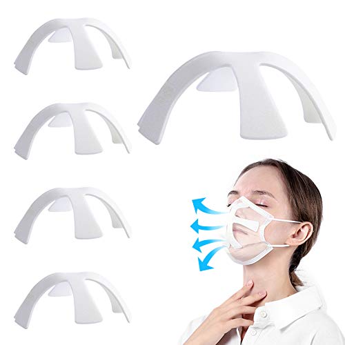 8PCS Face Mask Bracket 3D Mask Inner Support Frame Reusable Face Holder Stand for Comfortable Wearing and Breathing Smoothly Lipstick Protection Stand