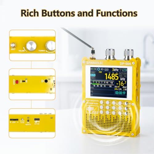 Radio DSP Full Band DP-666 2.8 pulg Pantalla color 5000mAh miniatura 6