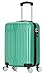 DK Luggage Carry-on 20” Cabin Virgin Atlantic, EasyJet, BA, Jet 2 Hard Shell Hand Luggage Suitcase 4 Wheel Spinner Luggage ABS25 (Green, 20" Carry-on)