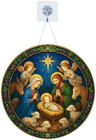 Placa Enfeite Porta Guirlanda Decorativa MDF Adesivado Natal Papa...