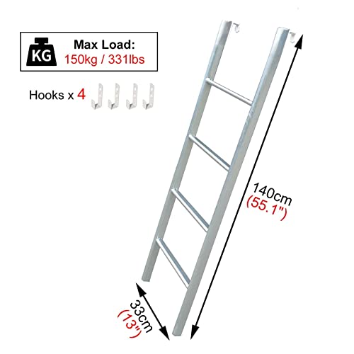Escalera para literas ajustable de metal para camas gemelas, lofts y dormitorios 7