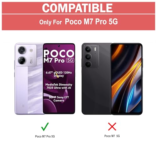 Image of Zapcase Back Case Cover for Poco M7 Pro 5G | Compatible for Poco M7 Pro 5G Back Case Cover | Clear Case with Camera Protection | (TPU + PC | Matte Black)