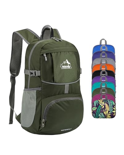 WATERFLY Small Lightweight Packable Hiking Backpack Foldable Travel Daypack