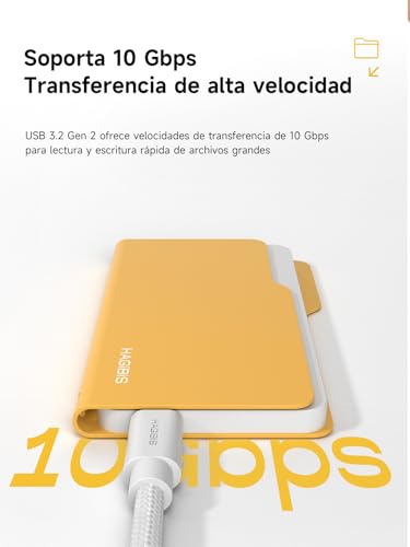 Carcasa SSD M.2 NVMe USB 3.2 externa disco duro portátil para MacBook Laptop Android 4