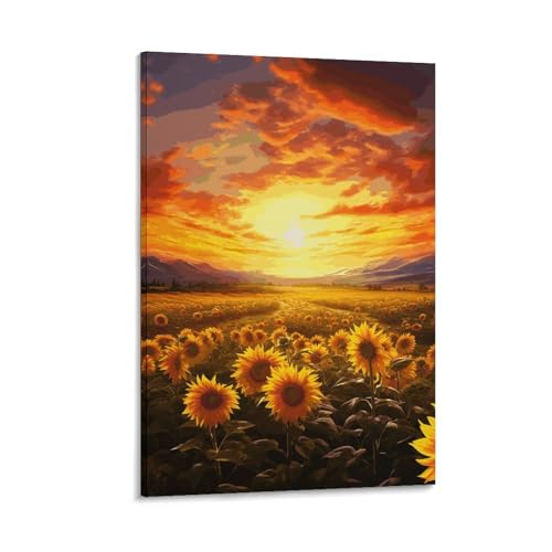 Toile murale à suspendre grand format paysage champêtre haut de gamme pour séjour