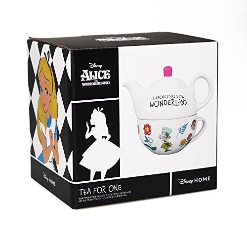 Théière Alice au pays des merveilles avec tasse intégrée Disney Home pour une personne