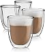 Cappuccino Cups Set of 4 - Insulated Espresso Glasses (6 oz)