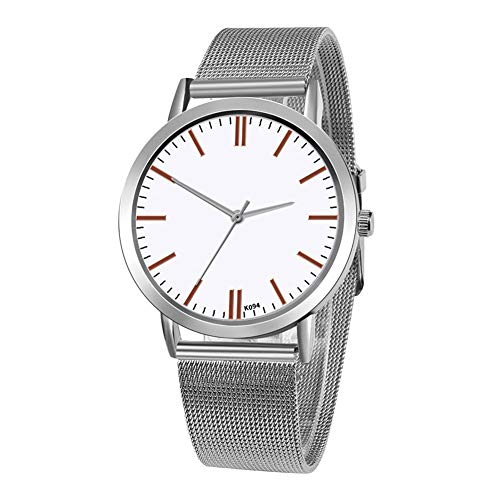 Elementral ZOLFA Orologio al Quarzo da Donna, alla Moda, Orologio Casual, Cinturino in Lega Impermeabile, Adatto per Esterni e Date, Business, Compleanno Argento