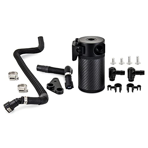 Mishimoto Carbon Fiber Baffled Oil Catch Can Kit, PCV Side, Compatible with Chevrolet Corvette Coupe C8, 2020+