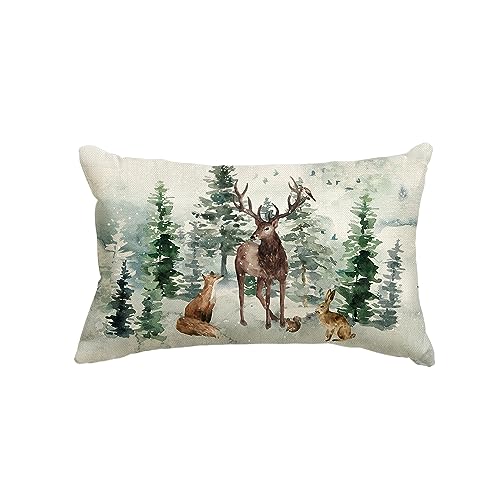 Artoid Mode Baum Füchse Kaninchen Rentier Weihnachten Kissenbezug,...