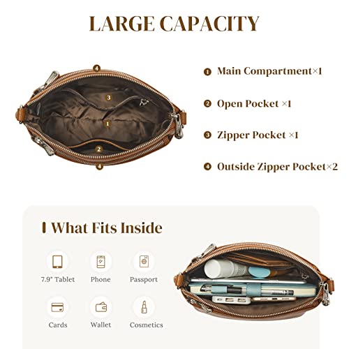 Bolso de cuero genuino para mujer S-ZONE miniatura 4