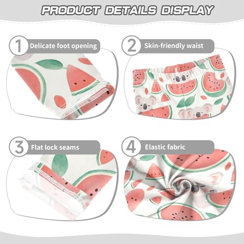 Cute Baby Koala Girls' Leggings Toddler Doodles Watermelon Kids Yoga Pants Dance Active Tights 4T3