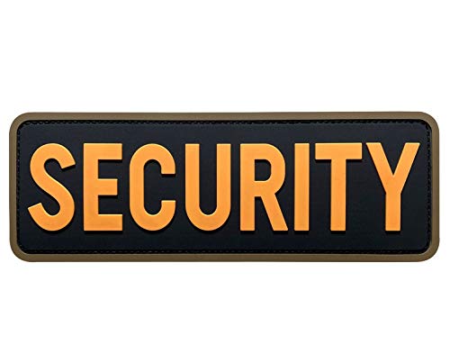 Large PVC Security Patch Hook Fastener Back for MilitaryTactical Vest Combat Plate Carrier Law Enforcement (Yellow, 8.5x3 inch)