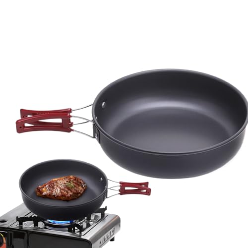 キャンプ用調理パン - アウトドア クッキング 調理器具,アルミ合金 均一加? 焼く・煮る・茹でる スキレット アウトドア 調理器具 ハイキング ピクニック 旅行 トレッキング 屋外食事