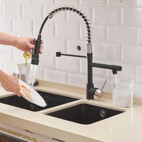 Robinet de cuisine professionnel bicolore pour préparer vos repas comme un chef - 4