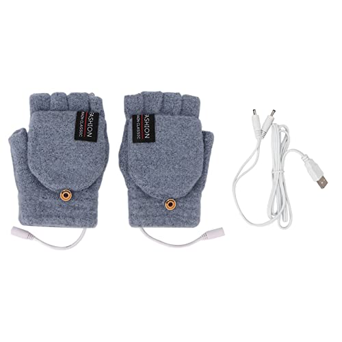Guantes calefactables USB contra manos frías al teclear con tejido acrílico lavable