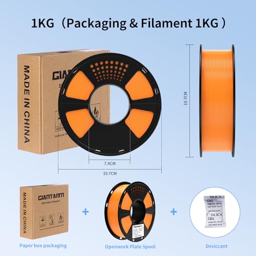 Image of GAINTARM ASA Filament 1.75mm,Premium Weather & UV Resistant Orange 3D Printer Filament,Ideal for Outdoor Functional Parts,Dimensional Accuracy + /- 0.02mm,1kg Spool (2.2lbs)