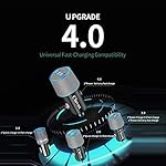 Cluvox-Dual-USB-C-Fast-Car-Charger-Compatible-for-Samsung-Galaxy-S10-PlusS10S10ES9A20A50A70Note-109-Google-Pixel-3a3a-XL3-XL2-XL-18W-Power-Delivery-Rapid-Car-Adapter-with-3FT-Type-C-Cord