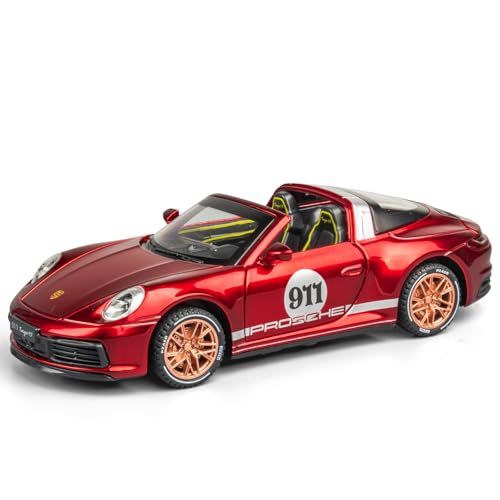 Auto a escala 1:32 modelo 911 Targa 4S rojo miniatura 2