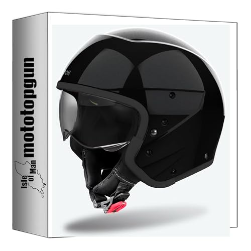 Casque jet Airoh J 110 J135 noir pailleté XL pour moto
