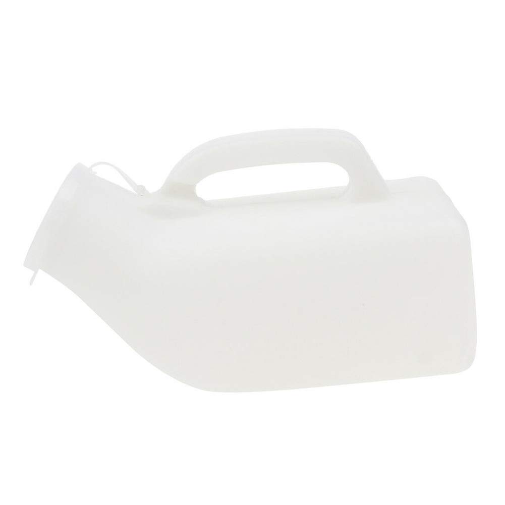 Oce180anylv Men's White Urinal Urine Bottle 1000Ml For Travel & Camping,Portable 1000Ml Urinal Pee Potty Bottle Home Travel Emergency Toilet Bucket
