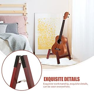 Vaguelly Cadre en Bois Support De Guitare Basse Stand De Guitare Classique Étagère Ukulélé Domestique Présentoir De Guitare Support De Ukulélé Stand De Banjo Accessoires Coton Mousse Pliant - Les Beatles, Paul McCartney, John Lennon, RIngo Starr, George Harrison Vaguelly Cadre en Bois Support De Guitare Basse Stand De Guitare Classique Étagère Ukulélé Domestique Présentoir De Guitare Support De Ukulélé Stand De Banjo Accessoires Coton Mousse Pliant – Image 3