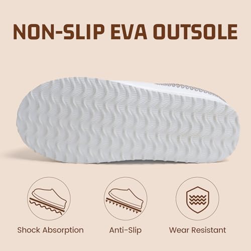 Image of Women's Slippers Fuzzy Cozy Short Ankle Shoes Indoor and Outdoor Mules Furry Warm House Slippers for Woman Cute Fluffy Clogs