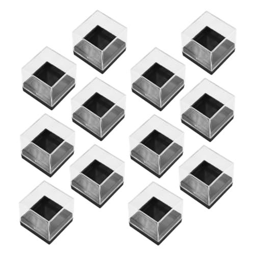 SOLUSTRE 12pcs Mineral Specimen Storage Boxes Plastic Showcase Containers for Raw Stones Educational Collectible