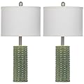 Set of 2 24.5" Modern Minimalist Ceramic Table Lamps - Perfect for Living Room, Bedroom, Nightstand Decor & Great Gift for Home and Office
