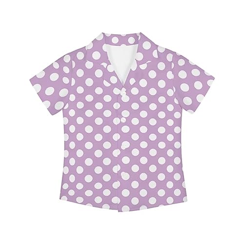 Polka Dot Kids Hawaiian Shirt Boys Beach Shirt Tourist Costume Tops Designer Funny Cool Button Shirts
