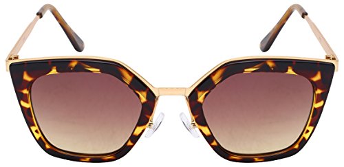 Chic Geometric Cat Eye Sunnies w/Ocean Gradient Lens 32169-OCR2