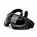 Aphse Snowboard Ski Goggles Eyewear Sunglasses Adjustable UV Protective Outdoor Glasses Portable Motorcycle Goggles Black Gray Dust-Proof Protective Combat Goggles Play Games Protective Glasses