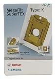 bosch bbz41fk confezione 4 sacchetti filtro in tessuto megafilt plus con sigillo in gomma adatto per aspirapolveri bsg1 e bsn1