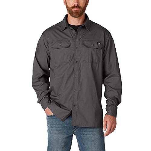 Dickies Mens Mens Flex Ripstop Long Sleeve Button Down Shirt Slate S US - image 1