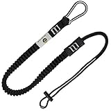 AFP Tool Lanyard, Shock Absorbing Lanyard with Steel Self-Locking Carabiner and Adjustable Loop, 15lb Weight Capacity (1)