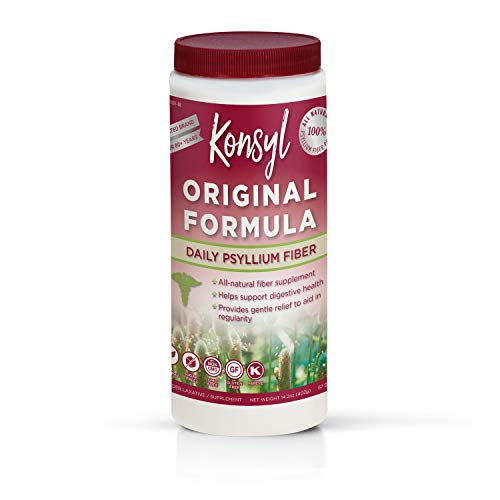 Konsyl - Original Formula - Psyllium Husk Daily Fiber Supplement Powder | All-Natural, Soluble, Gluten-Free & Sugar-Free | 1 Pack - 402g (KO18088)