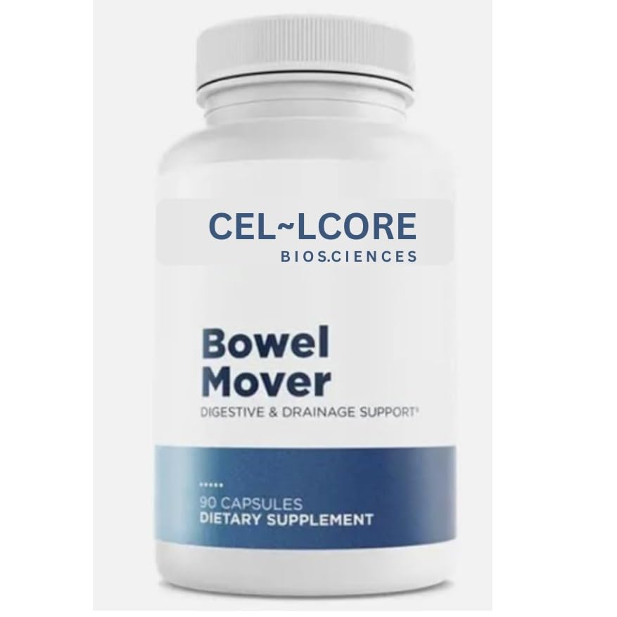Cel~lCore Bios.ciences Bowel Mover - Natural Digestive Support & Gut Health Aid, Promotes Regularity & Gentle Detox, 90 Capsules