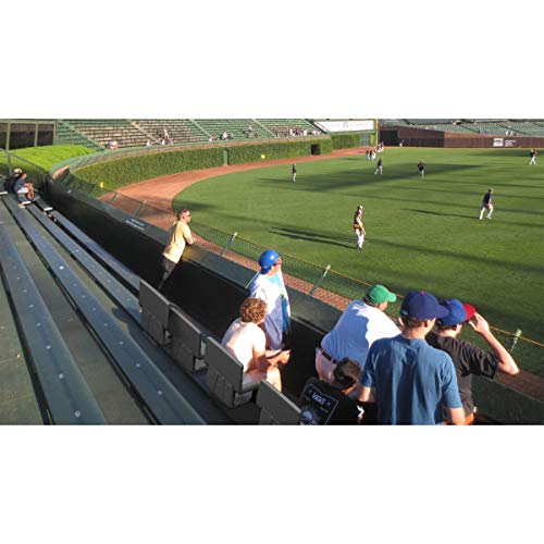 Home-Complete Wide Stadium Seat Chair Bleacher Cushion With Padded Back Support, Armrests, 6 Reclining Positions And Portable Carry Straps, Regular, Black #TOP4