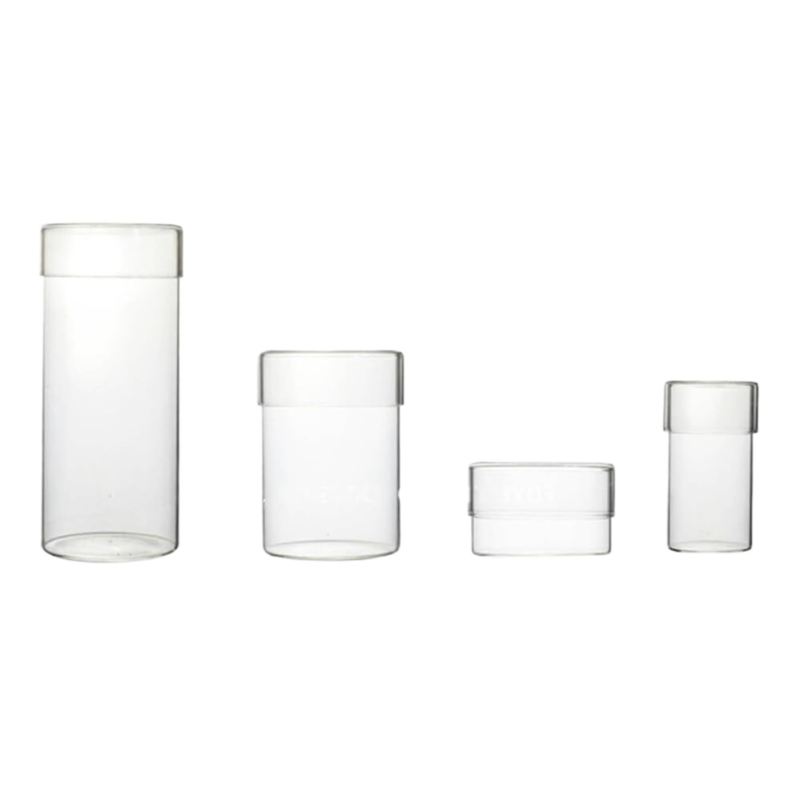 AMULONG Sweet Jars Apothecary 4 Packs Airtight All Glass Canisters With Lid For Pantry Organization Jars for Crafting