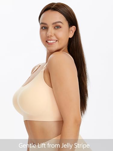 Angelhood Seamless Nursing Bra for Women Wire Free Full Coverage Nursing Bra T-Shirt Bra with Extra Extender - Image 4